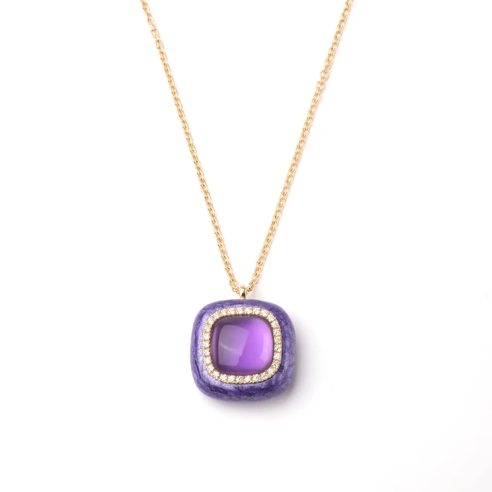 Noi Gioielli Firenze 1873 Mistica collana oro ametista smalto viola