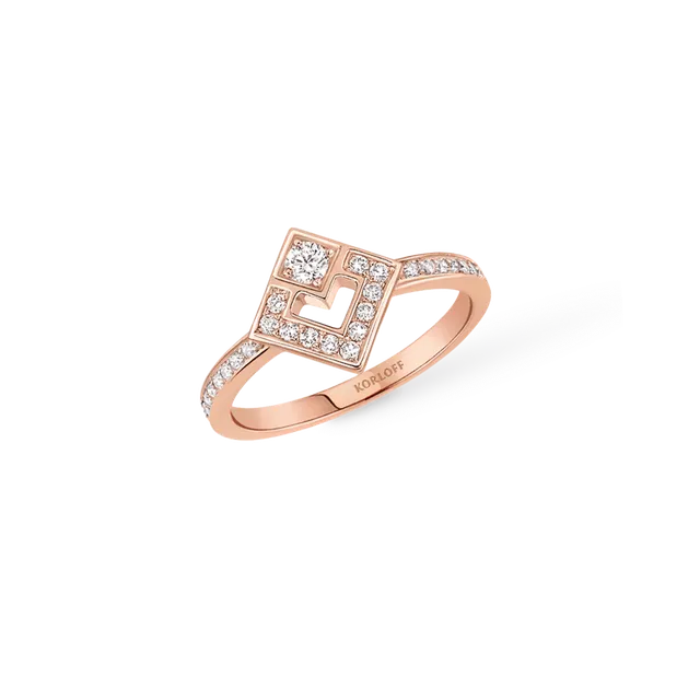 Korloff Eclat JER02 anello oro rosa diamanti
