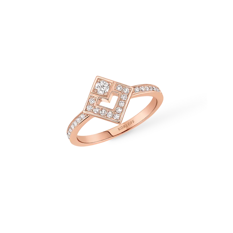 Korloff Eclat JER02 anello oro rosa diamanti