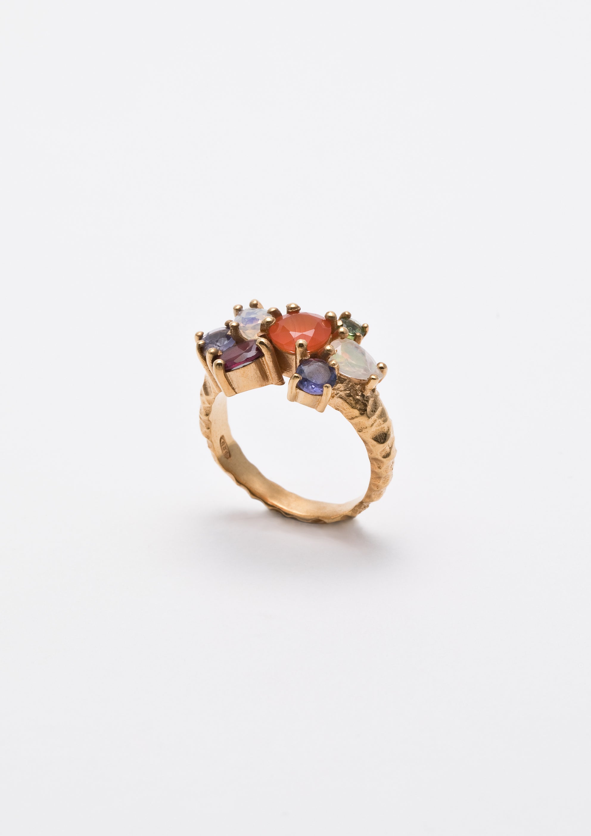 Voodoo Jewels Bold Shapes Inay anello dorato corniola M