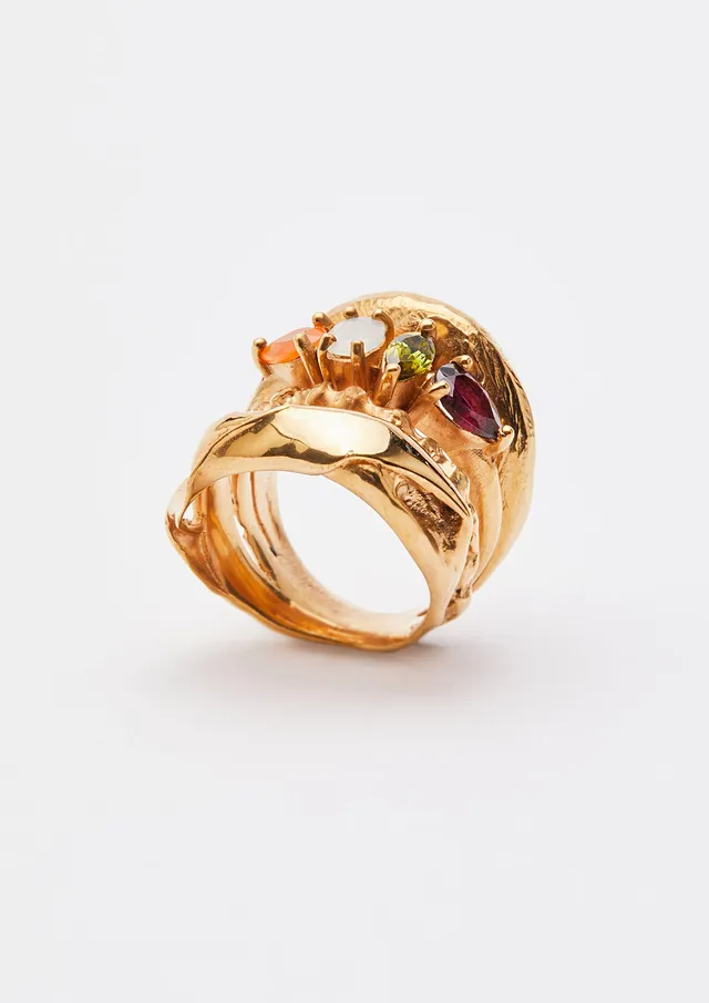 Voodoo Jewels Bold Shapes Lambi anello corniola opale taglia M