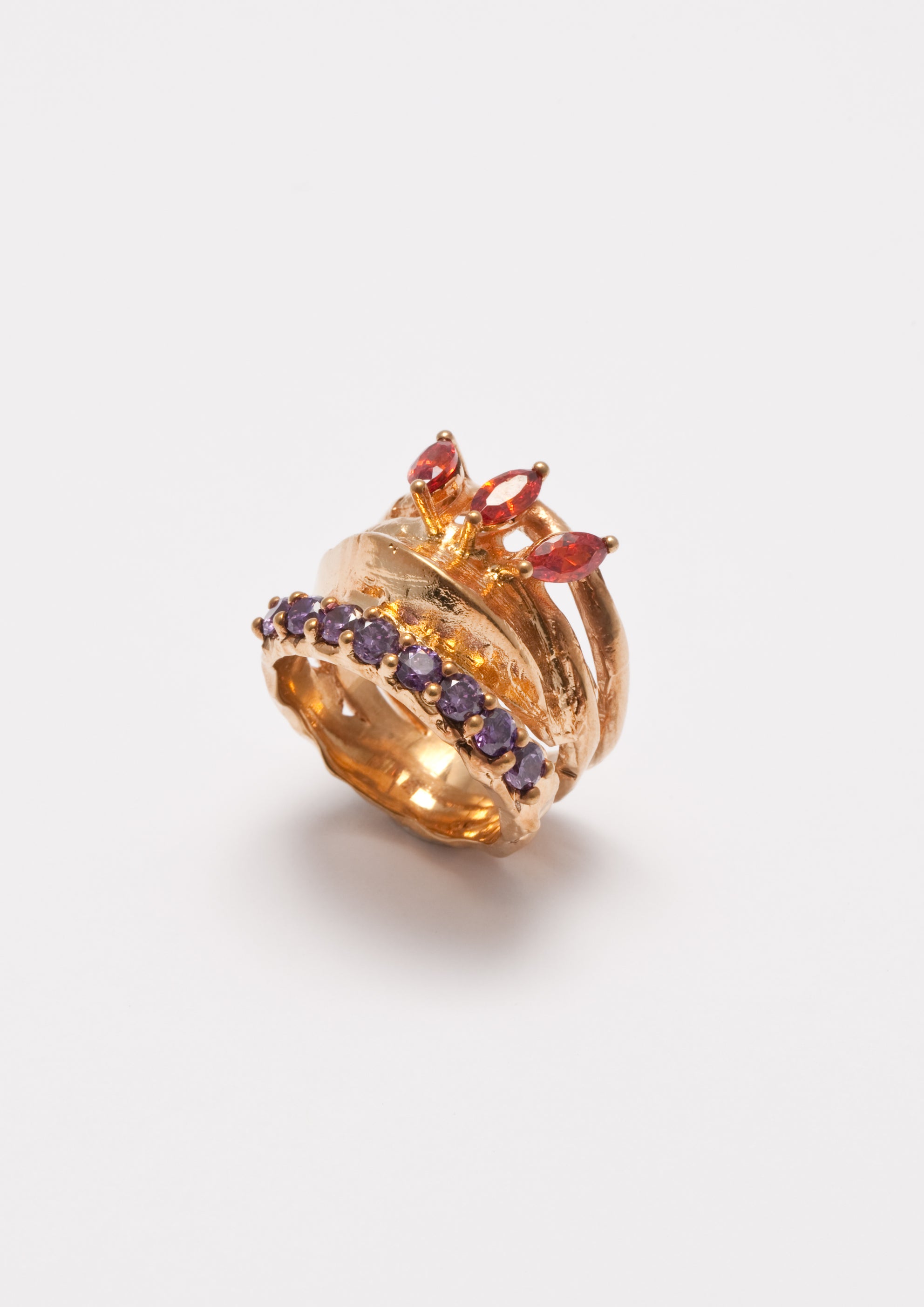 Voodoo Jewels Bold Shapes Aelysium anello bronzo dorato marquise