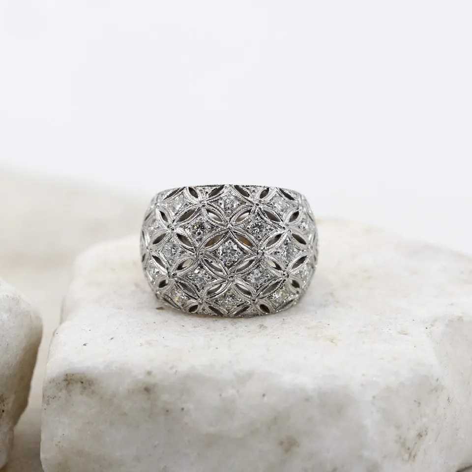 Anna Gioielli Fiorentino anello oro bianco diamanti 1,06 ct