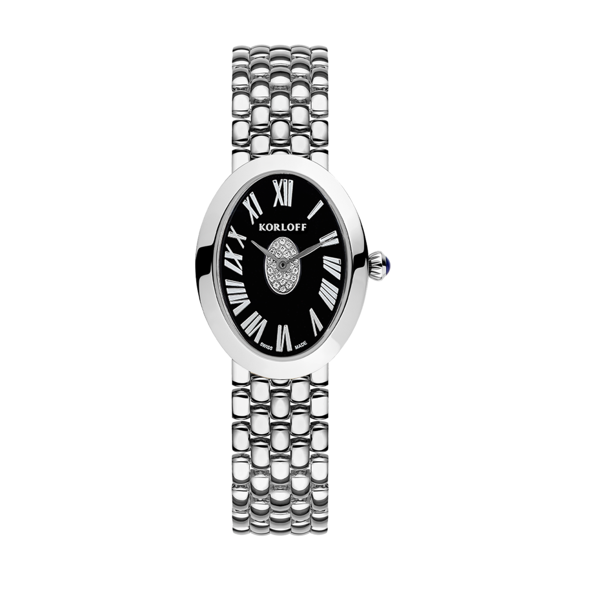 Korloff Iconik JL-04WA830107 orologio acciaio diamanti nero