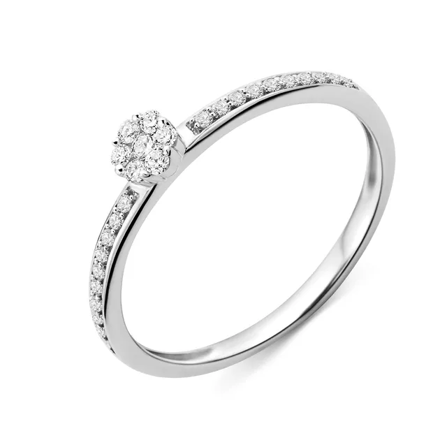 Miore Ring Anello oro bianco 9Kt W140d