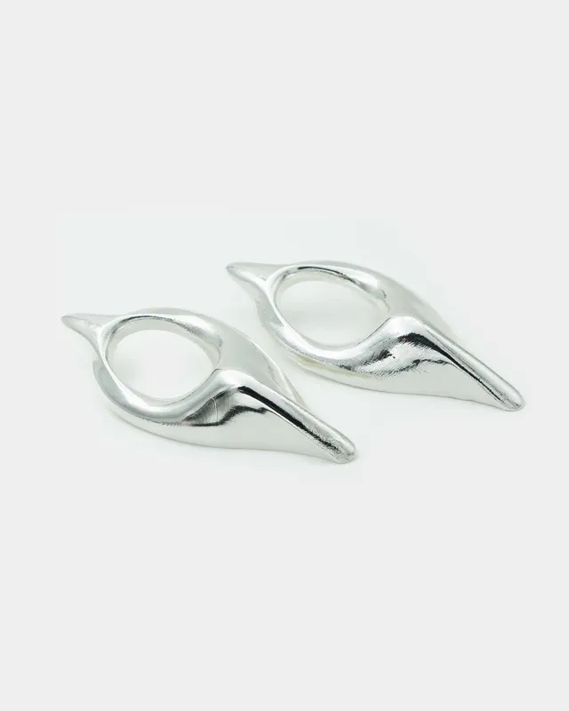 Voodoo Jewels Bold Shapes Rhea Orecchini bronzo argentato
