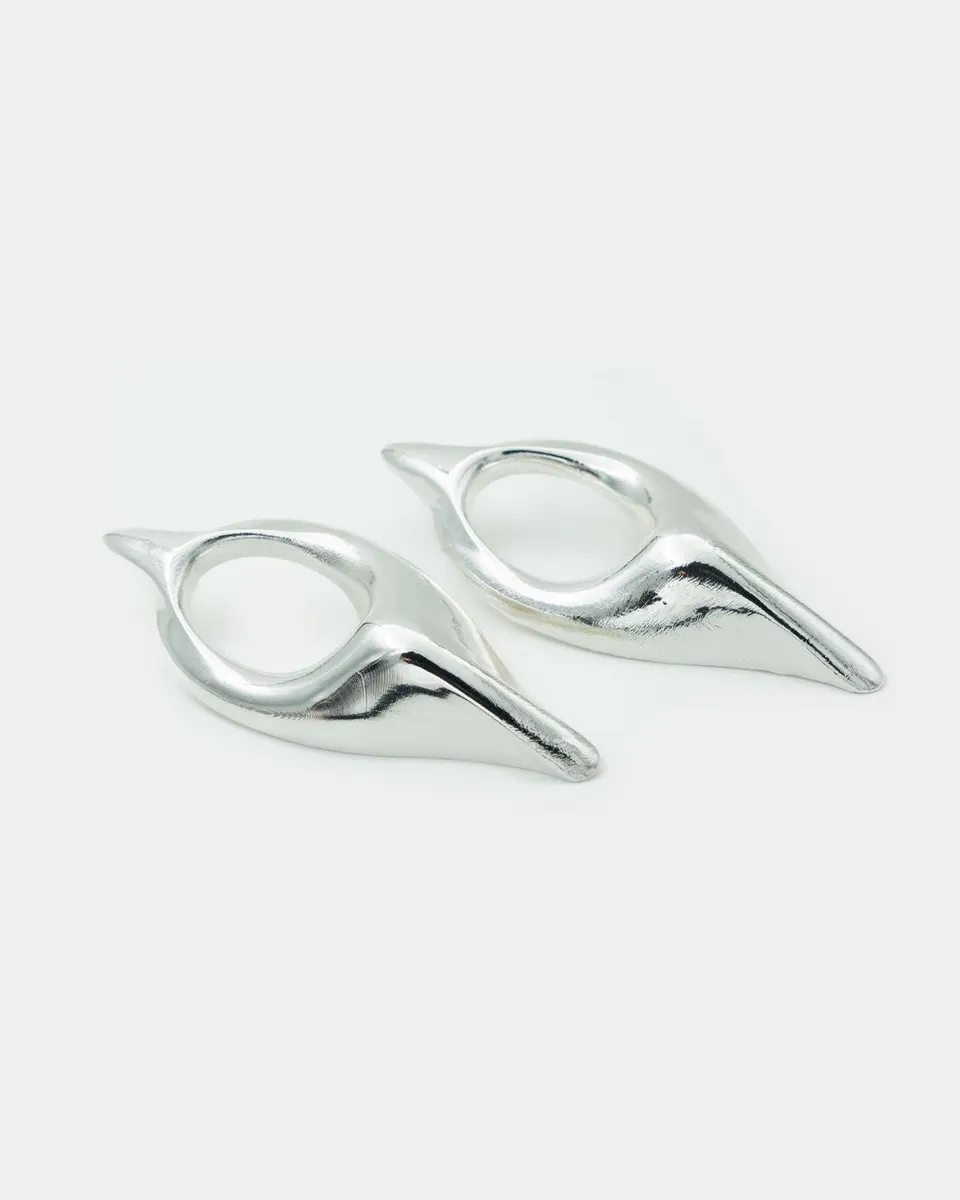 Voodoo Jewels Bold Shapes Rhea Orecchini bronzo argentato