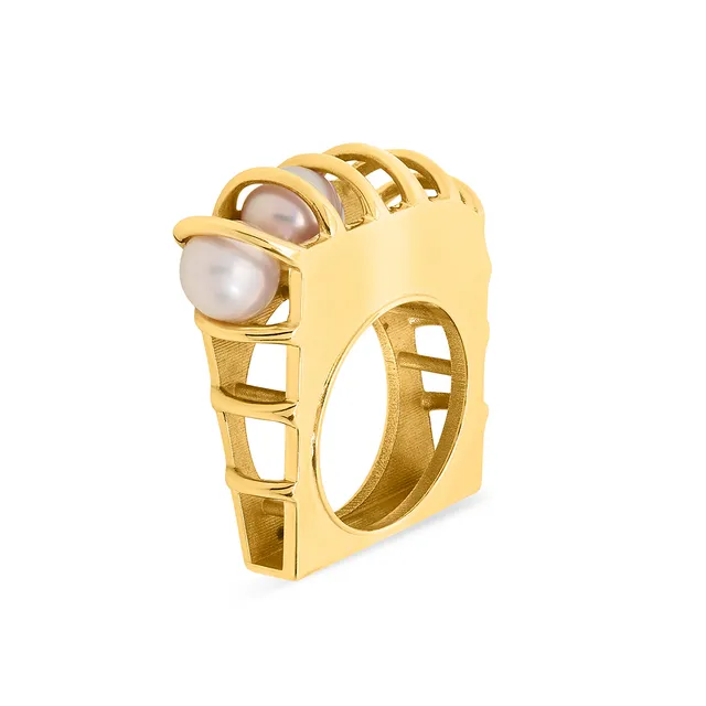 Giulia Iosco Cage Ring Bronze anello bronzo su misura