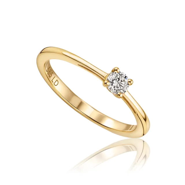 MIORE anello oro giallo 14kt 585 donna