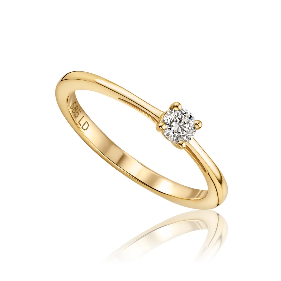 MIORE anello oro giallo 14kt 585 donna