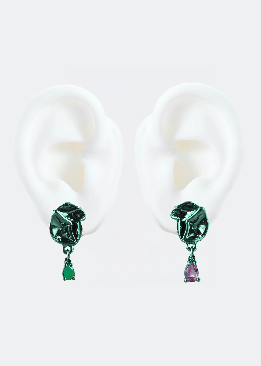 Voodoo Jewels Mini Color Izamal orecchini bronzo viola