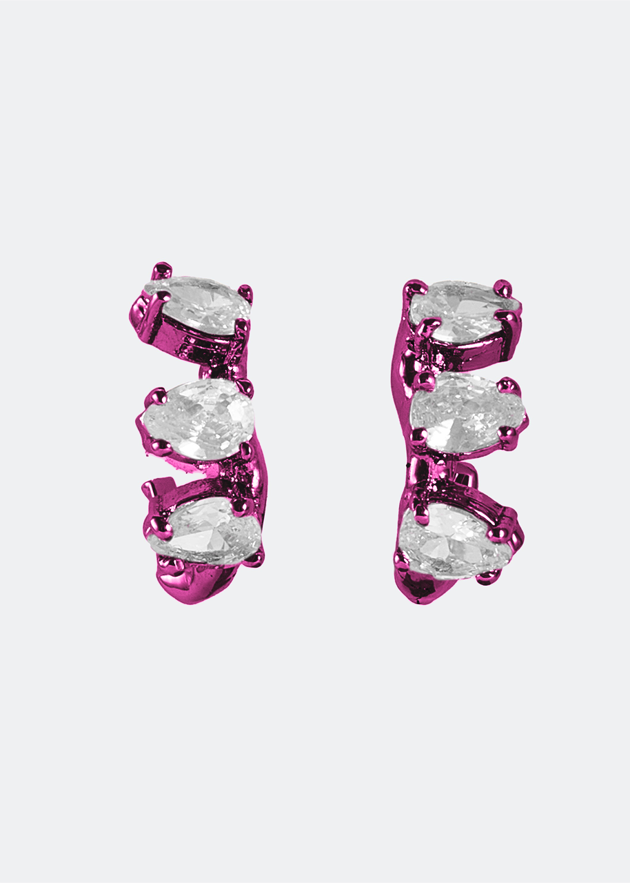 Voodoo Jewels Mini Color Aita orecchini bronzo viola pietre