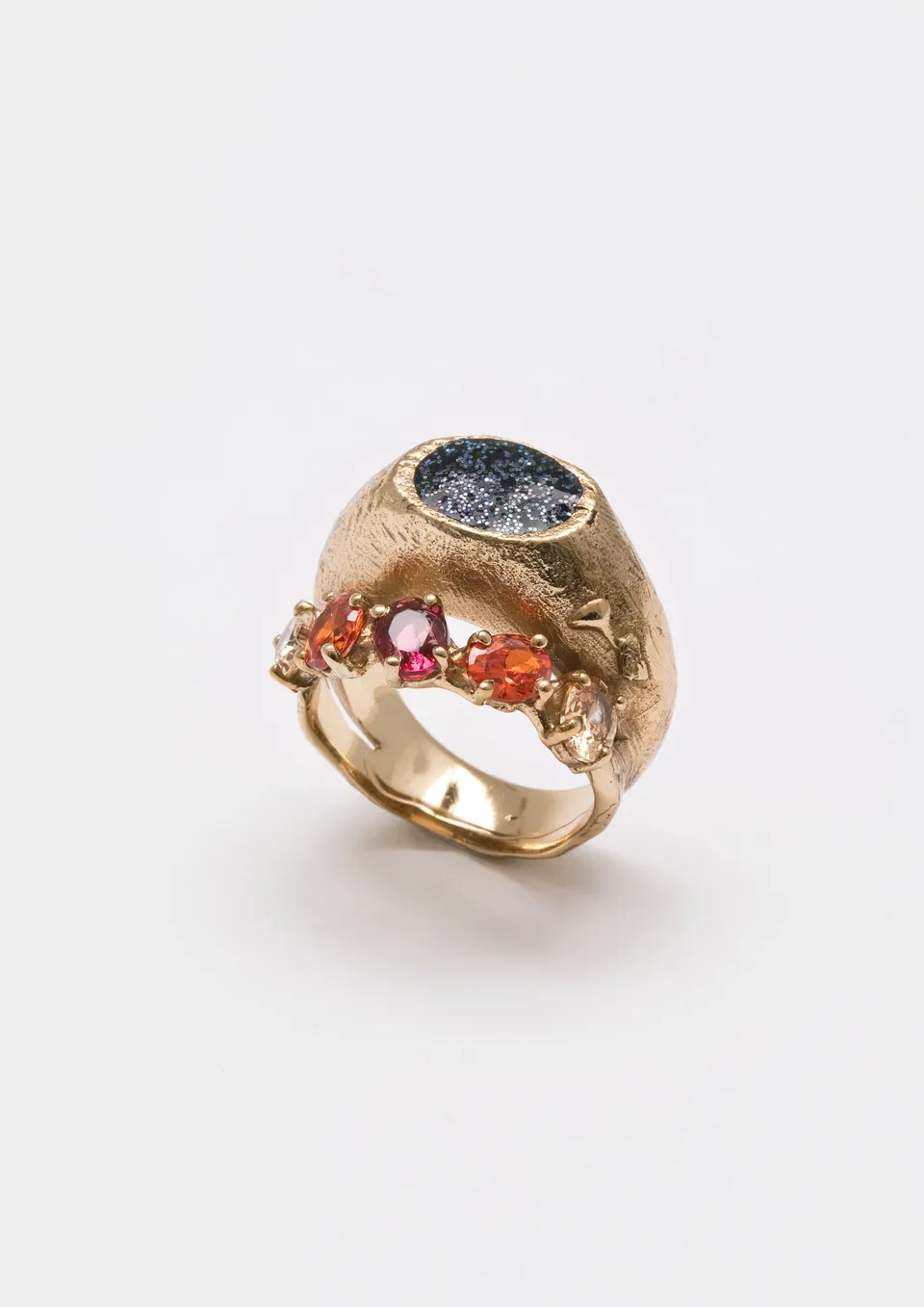 Voodoo Jewels Bold Shapes Lasa anello bronzo pietre glitter