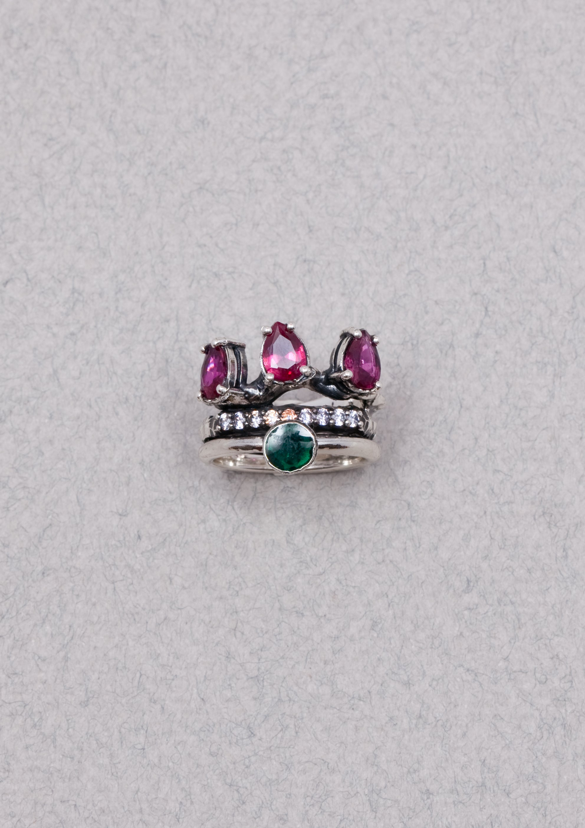Voodoo Jewels Bold Shapes Tullia anello argento goccia
