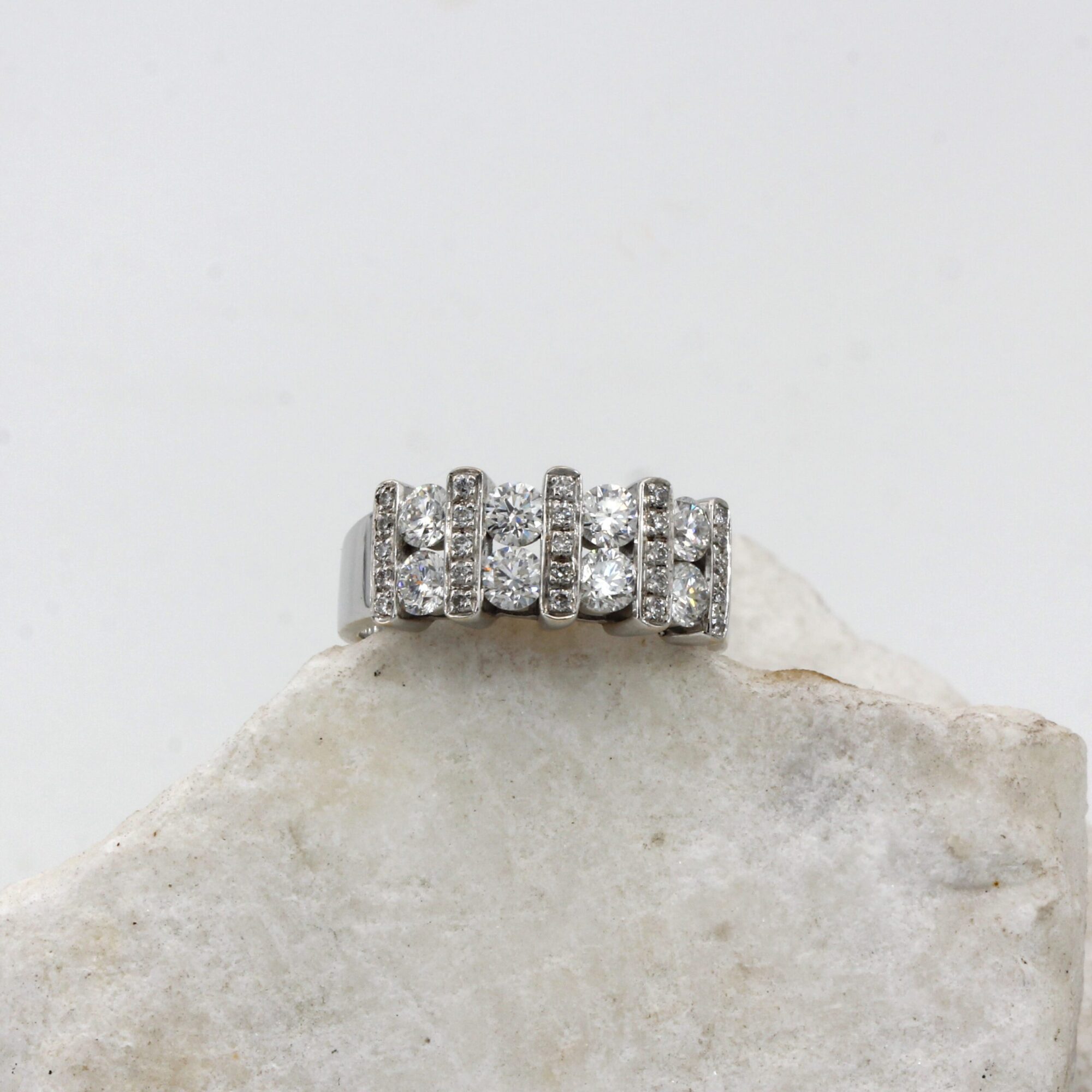 Anna Gioielli Gioielli Classici Anello Traversine Oro Brillanti 1.33ct