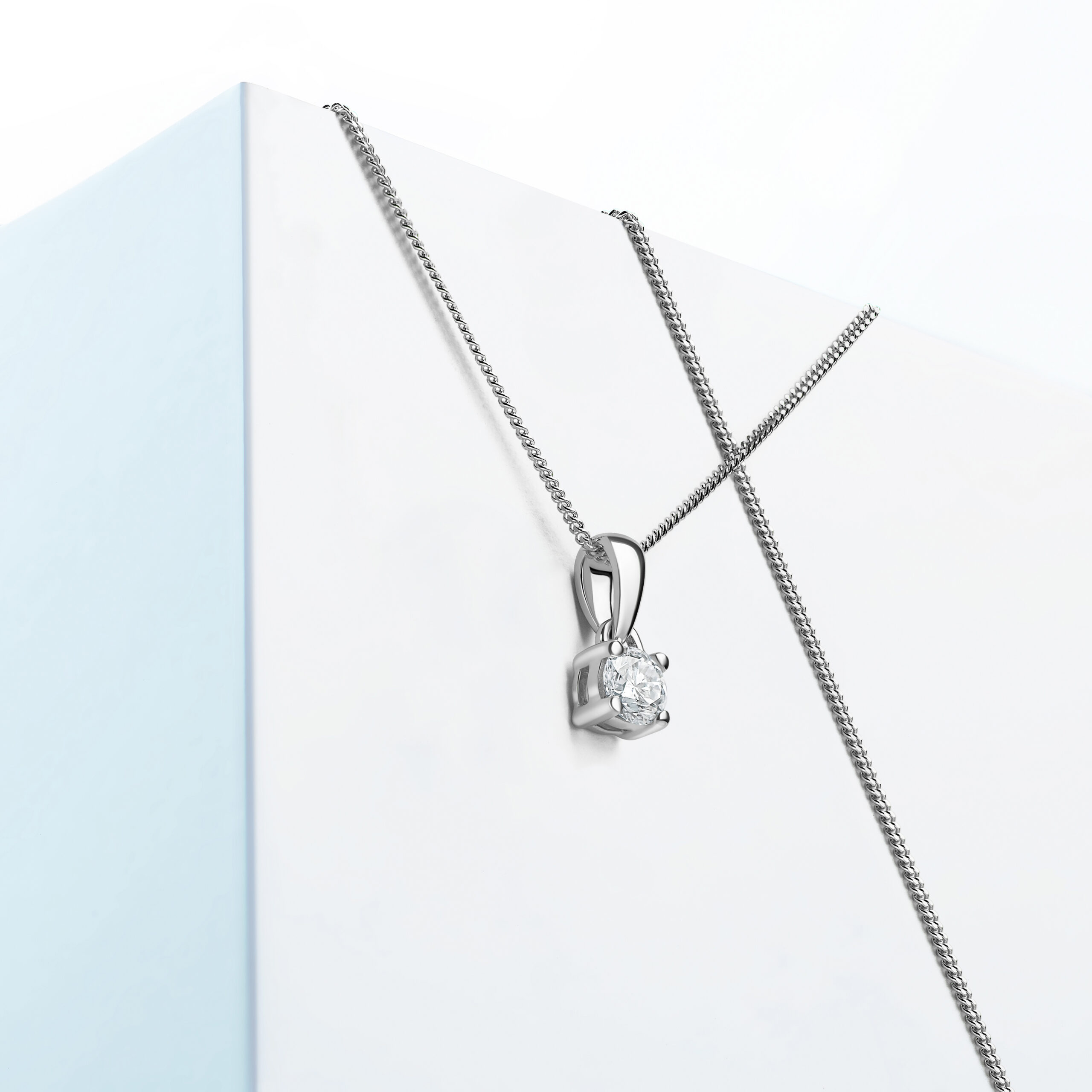 Miore Collana Oro Bianco 14Kt 585 Donna