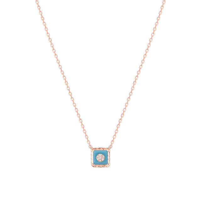 Korloff Je Play JJPP01 collana oro rosa turchese diamanti