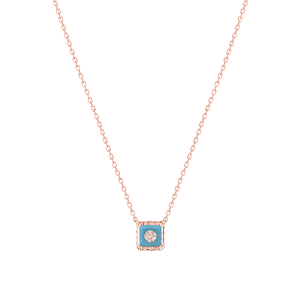 Korloff Je Play JJPP01 collana oro rosa turchese diamanti