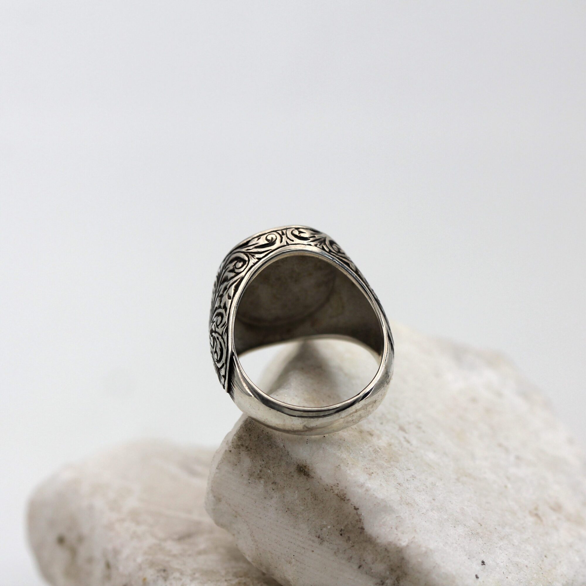 Anna Gioielli Collezione Uomo Anello Argento Giglio Nero