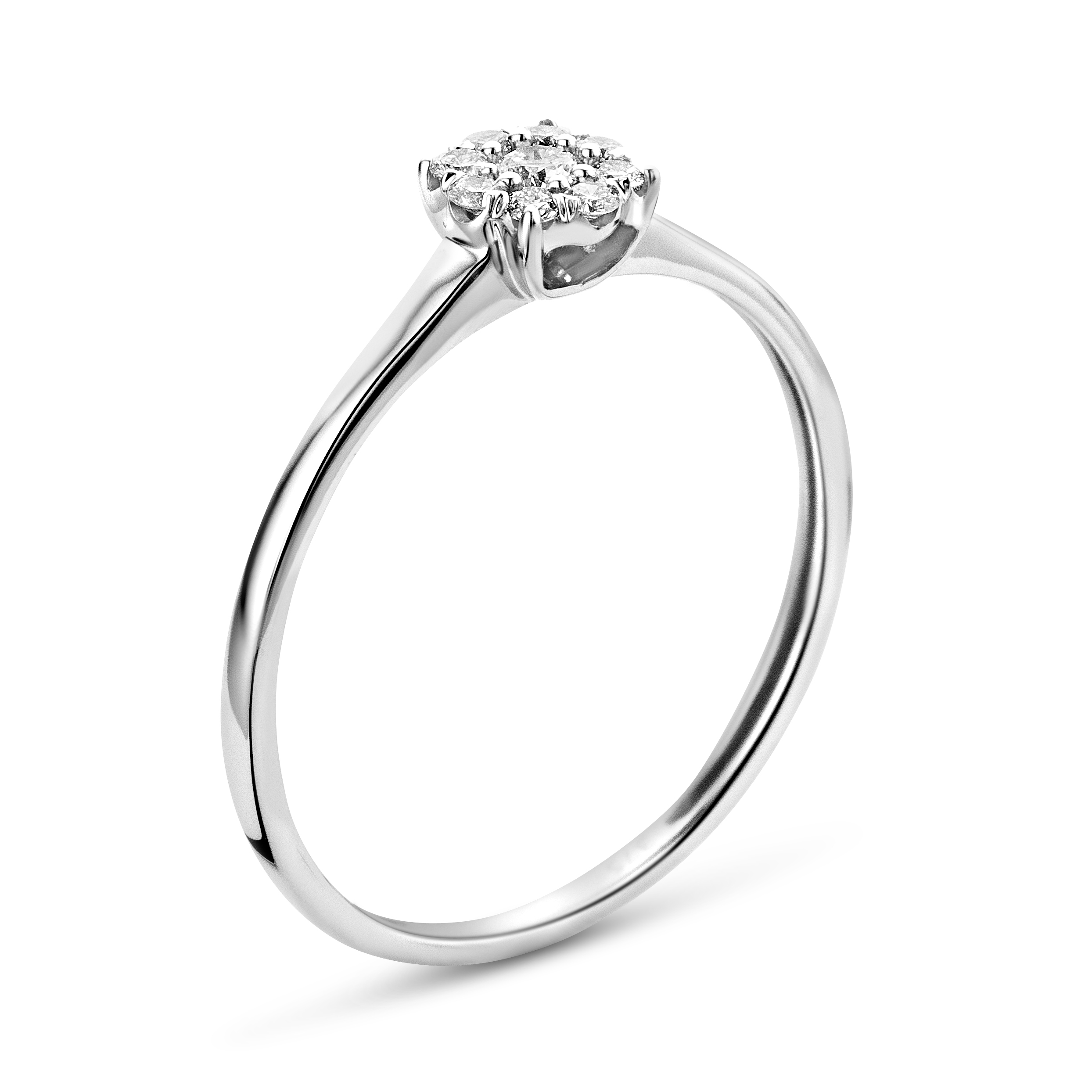 Miore Anello Oro Bianco 375 9kt Donna