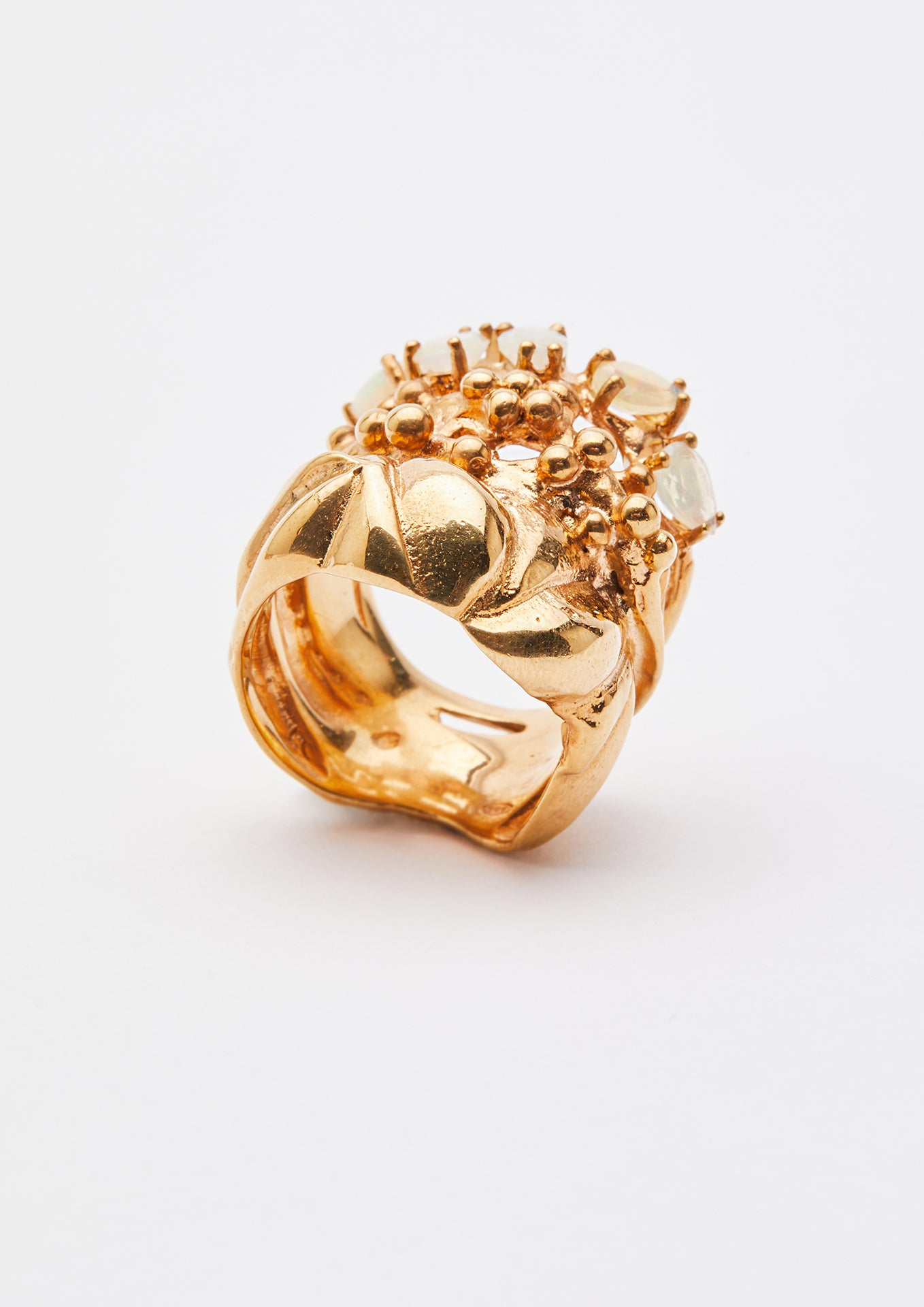 Voodoo Jewels Bold Shapes Ramla anello oro opali ovali
