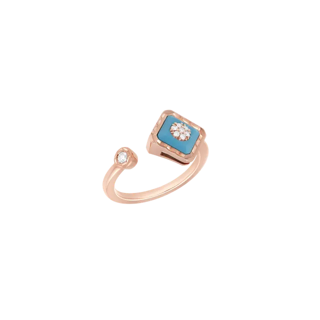Korloff Je Play JL-JJPR03-PG anello oro rosa turchese diamanti