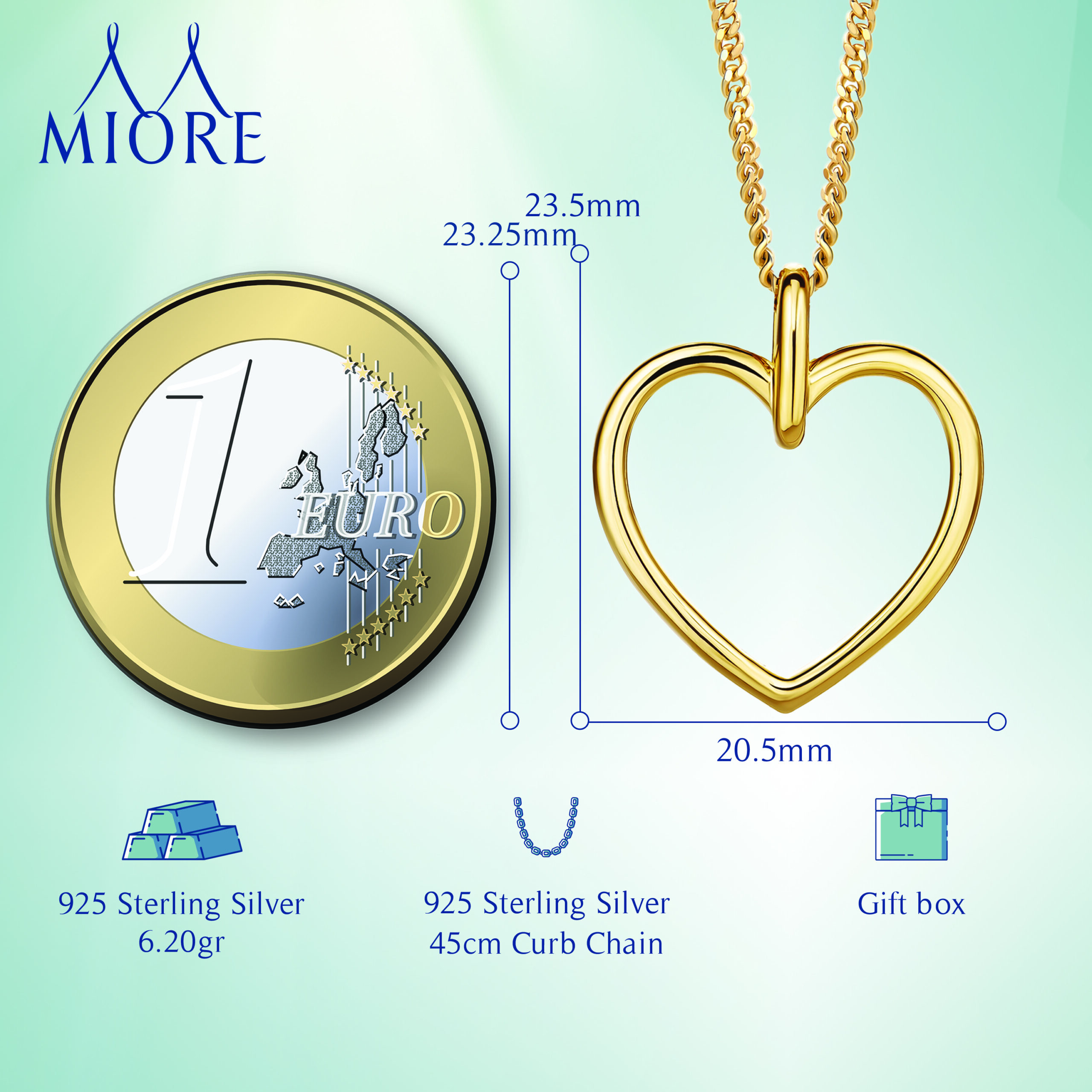 Miore Collana argento 925 placcata oro
