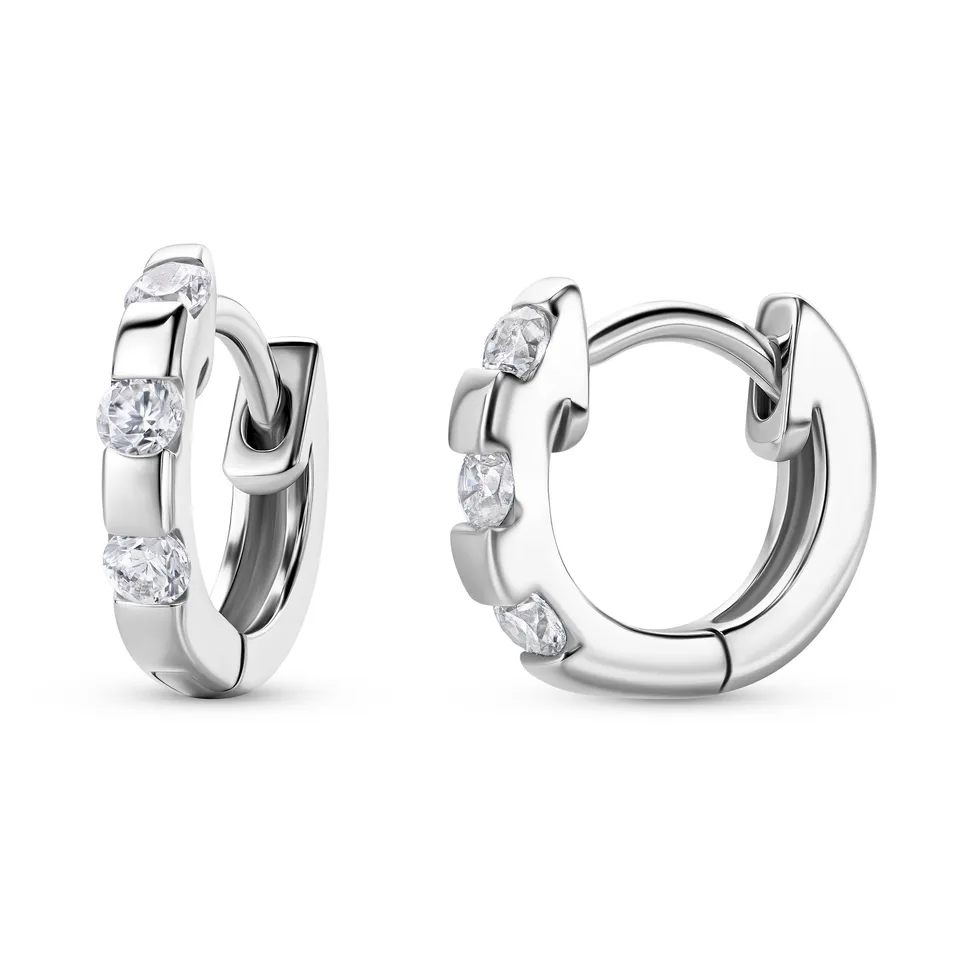 MIORE Orecchini argento 925 con zirconia cubica
