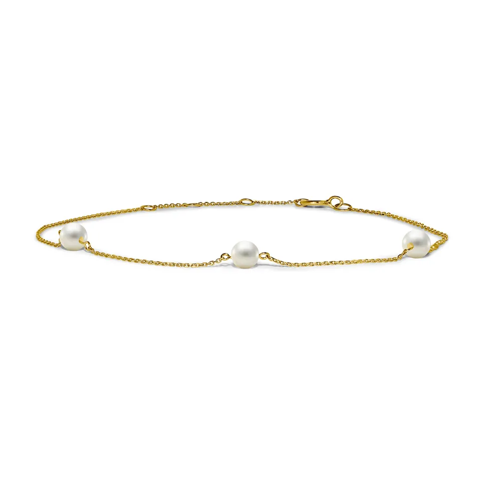 MIORE bracciale oro giallo 14kt perla coltivata