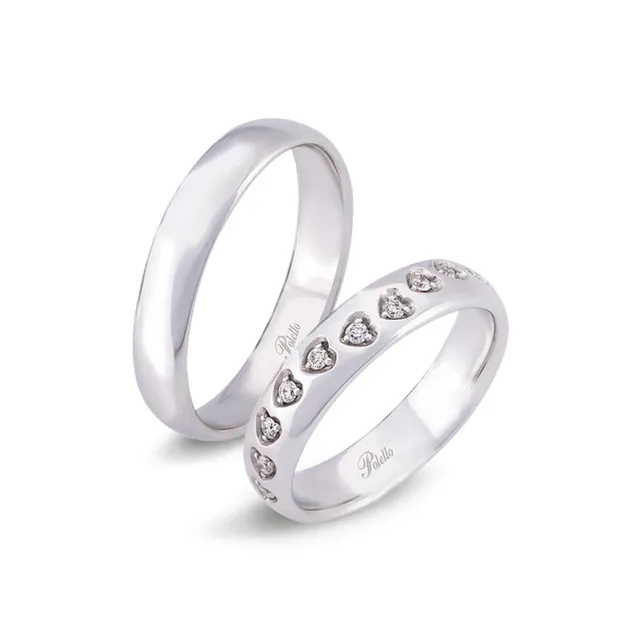 Polello Si Lo Voglio Fedi oro bianco fede nuziale