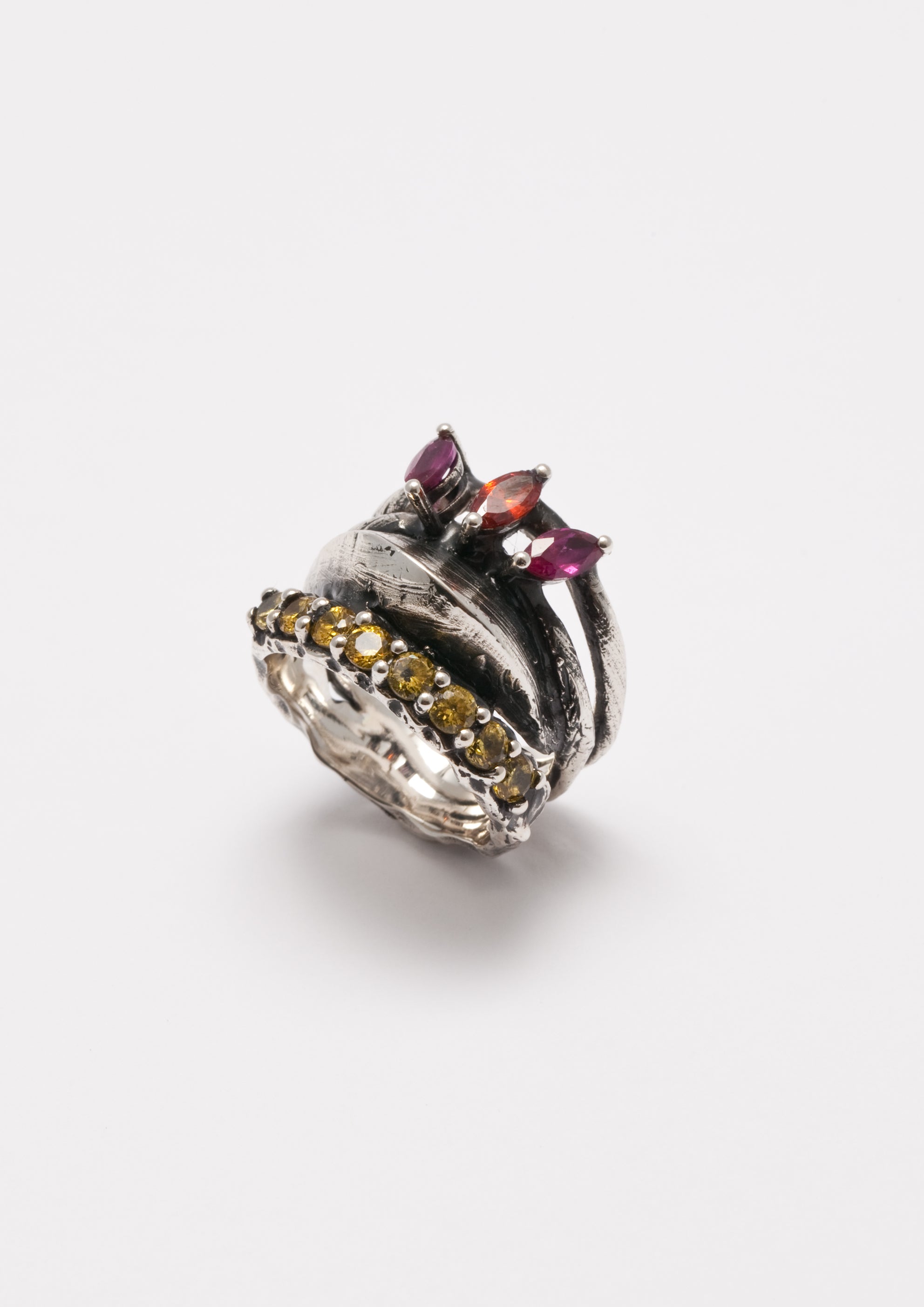 Voodoo Jewels Bold Shapes Alizea anello argento marquise M