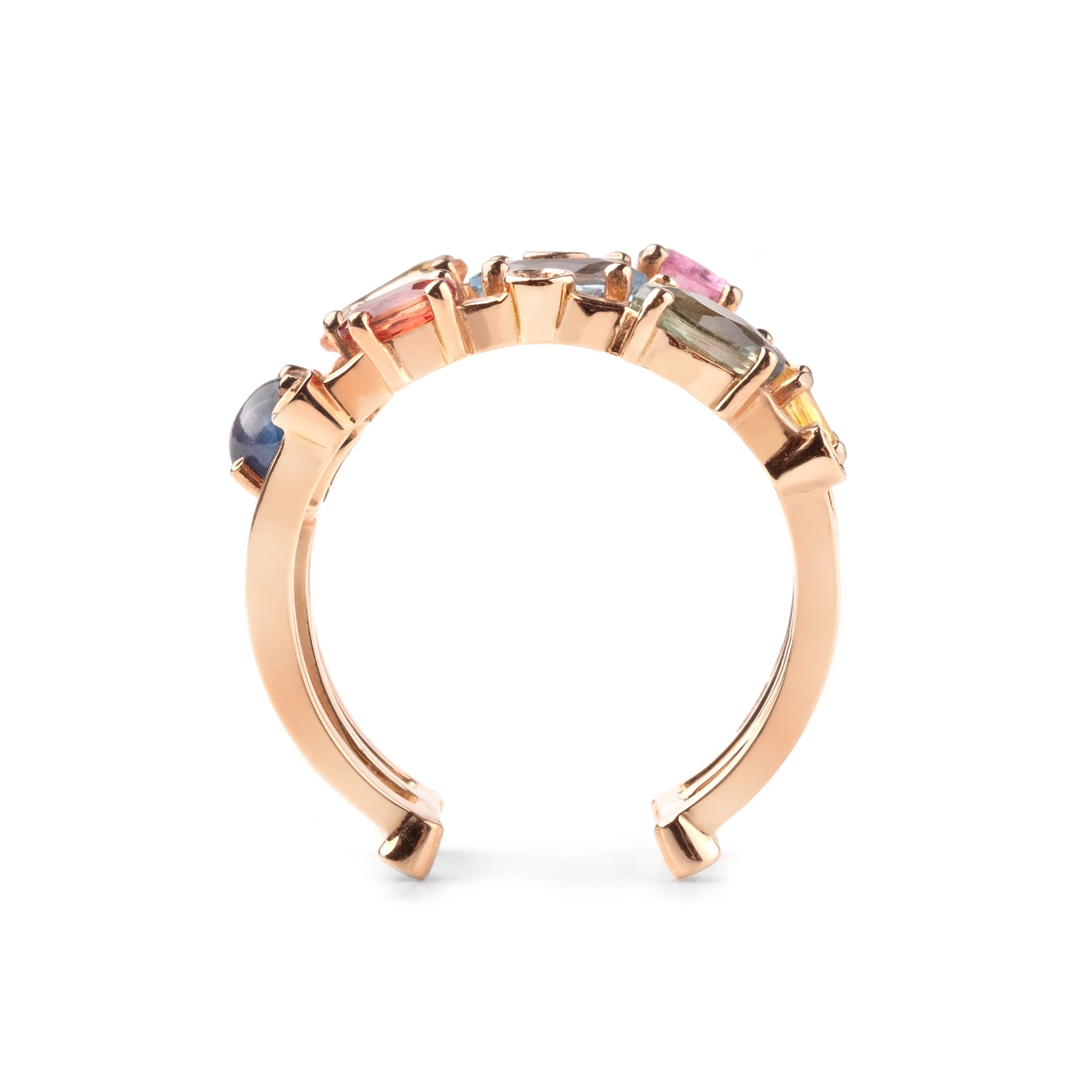 Noi Gioielli Incanto anello oro rosa 18kt pietre colorate