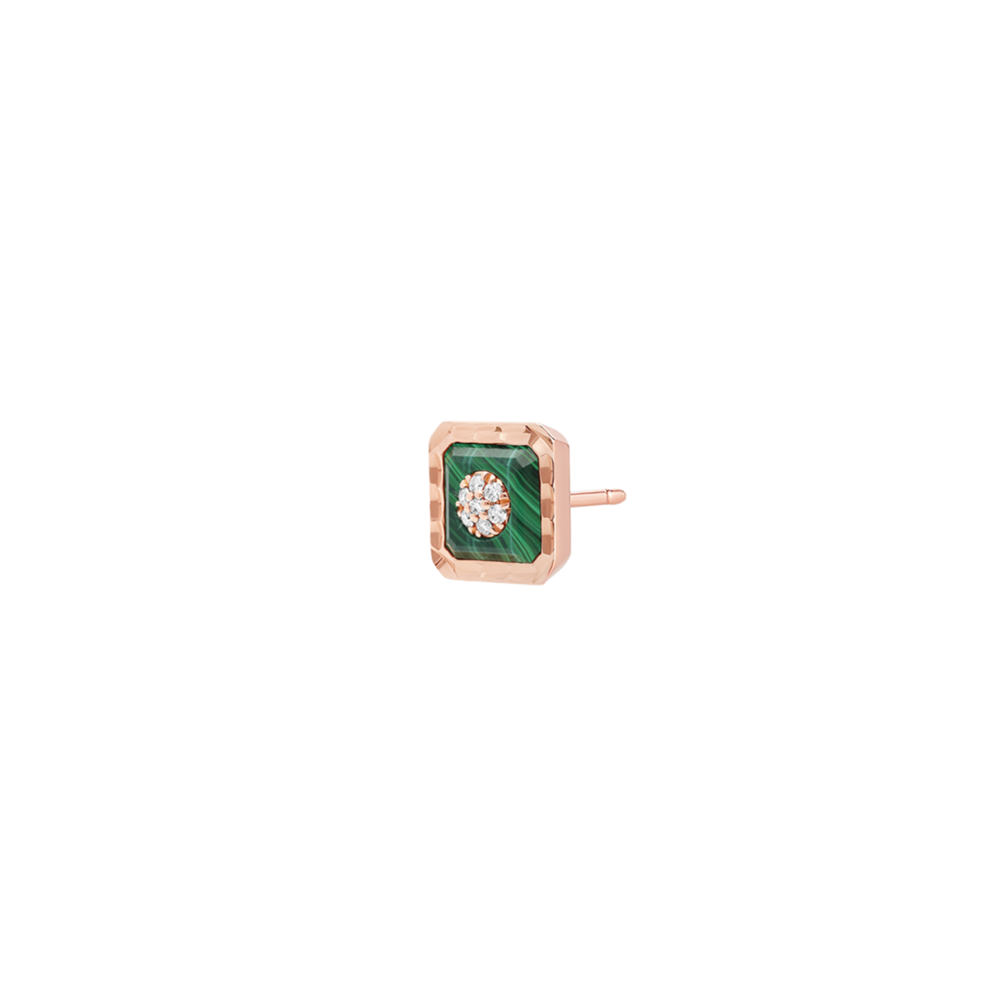 Korloff Je Play JJPE04 orecchino oro rosa diamanti malachite