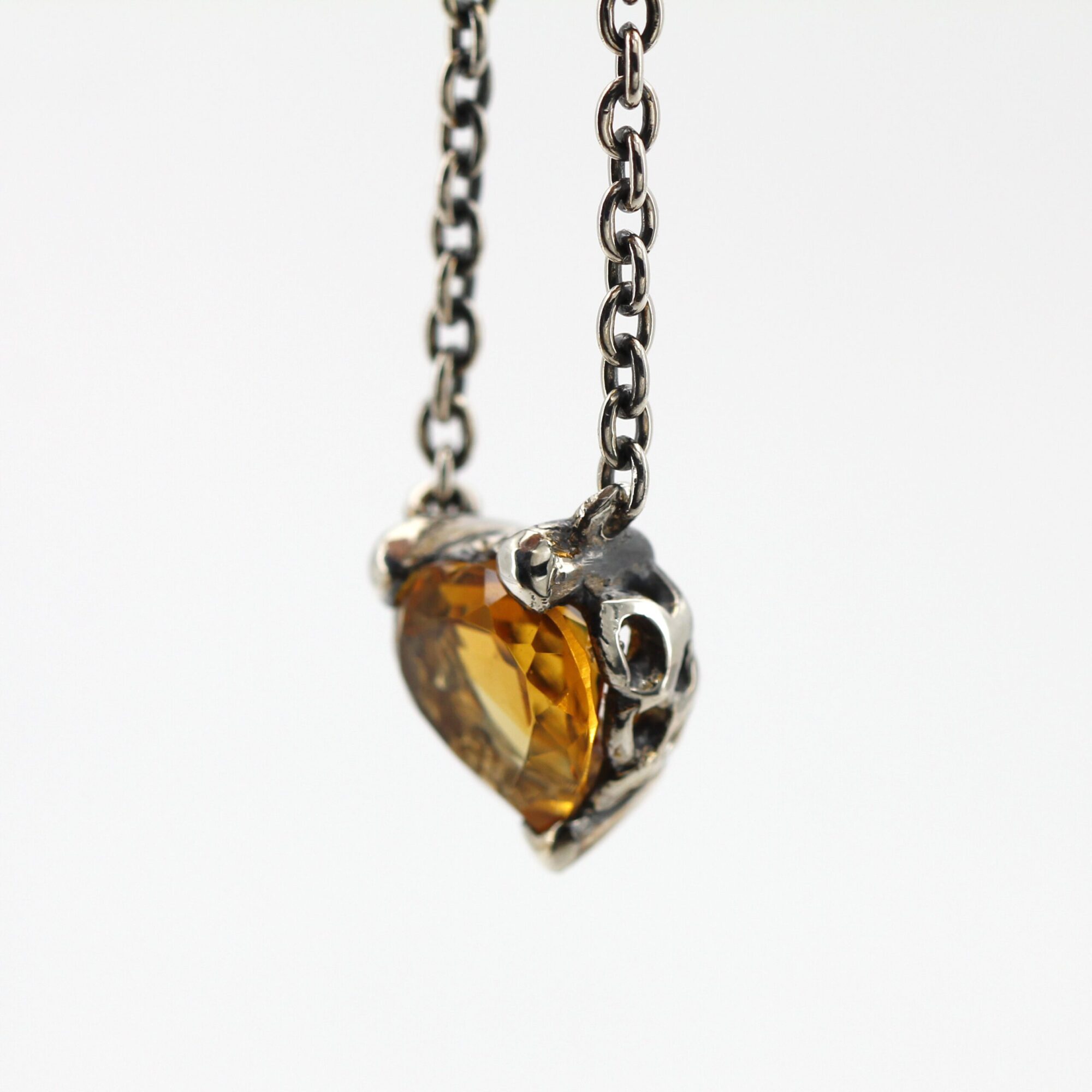Anna Gioielli Collezione Marte pendente argento quarzo Madera cuore