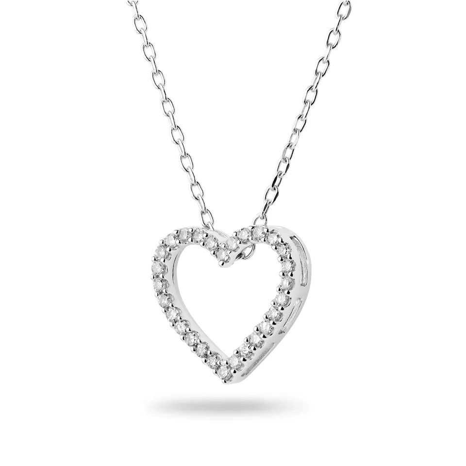 Miore Collana Oro Bianco 9Kt 375 Donna