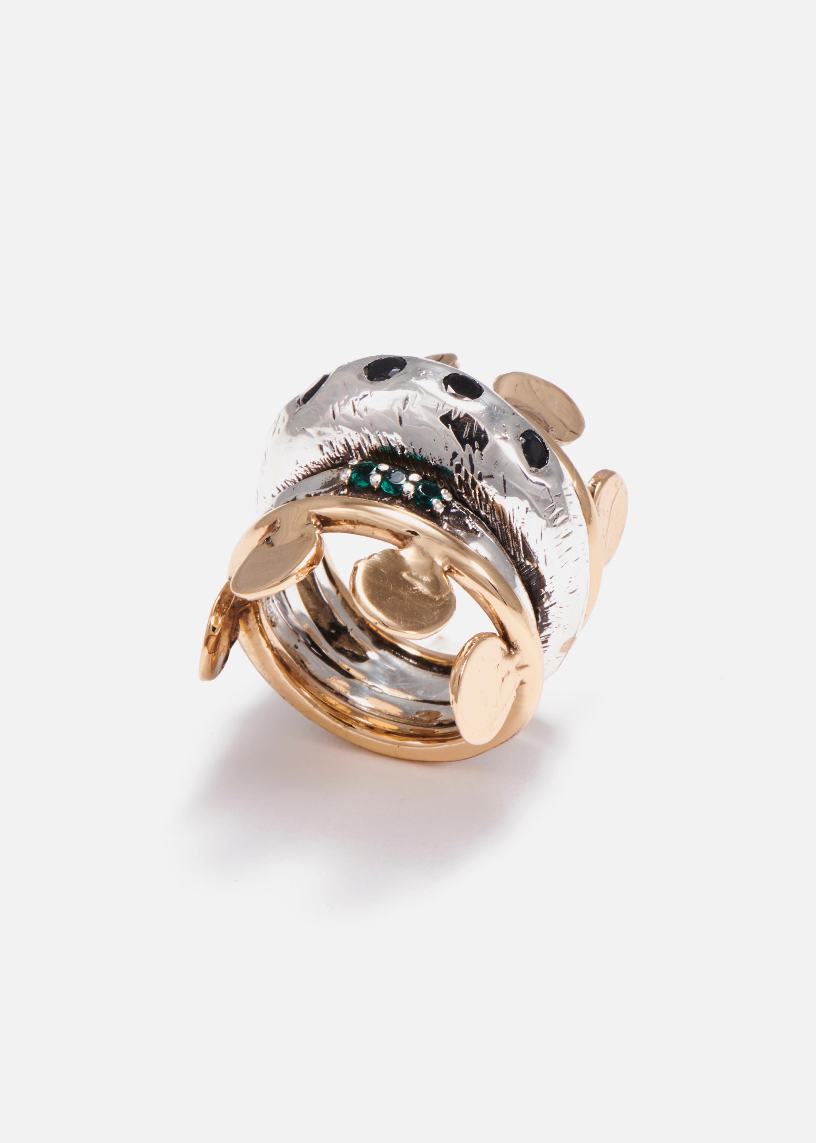 Voodoo Jewels Bold Shapes Imperial anello bronzo pietre