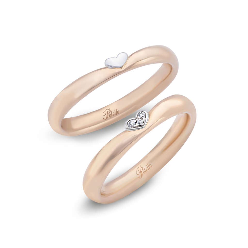 Polello Sì Lo Voglio fede oro rosa bianco