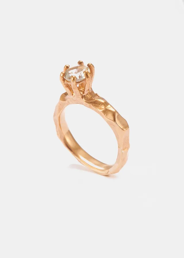 Voodoo Jewels Love Letter White anello prasiolite solitario