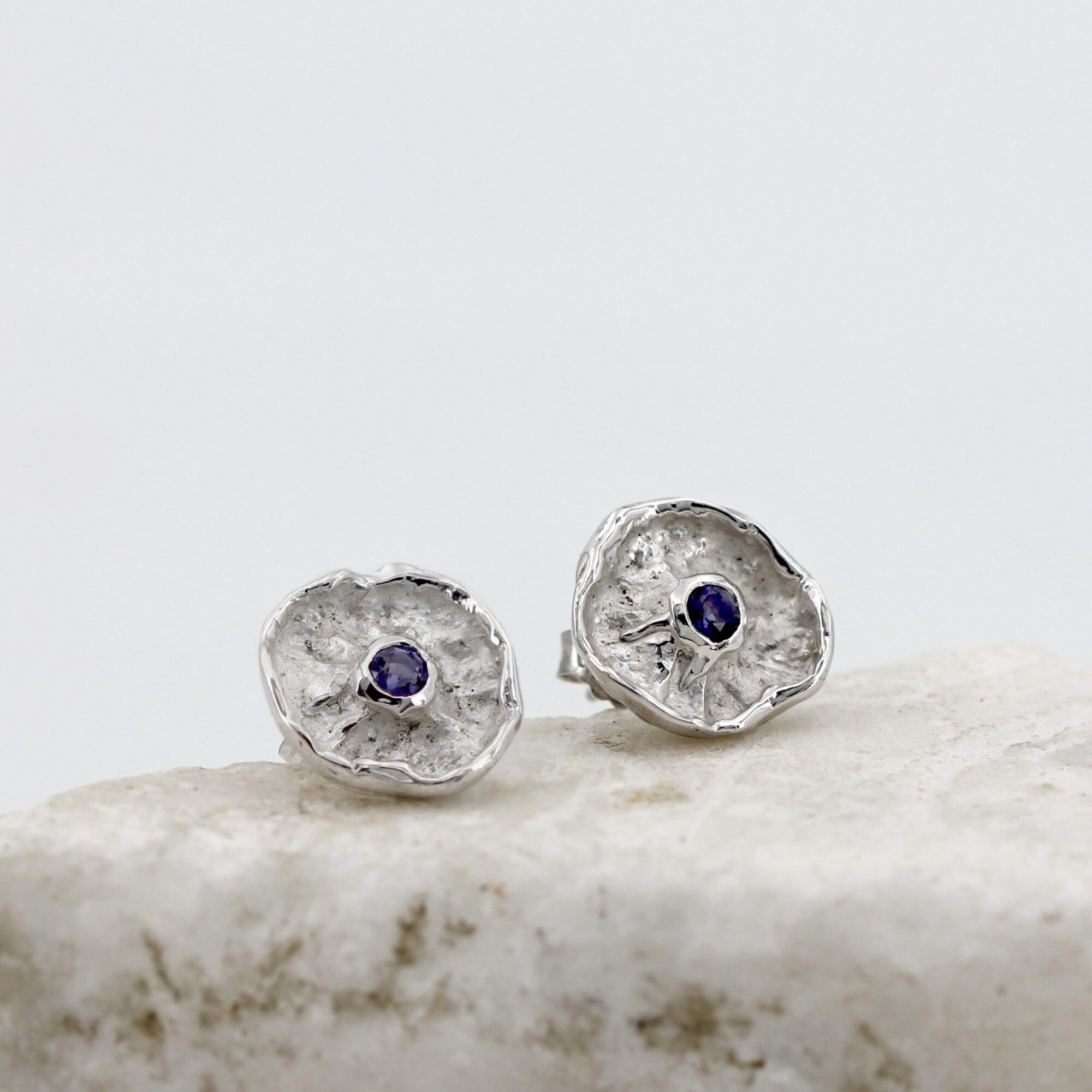 Anna Gioielli Winter Flower orecchini argento fiore iolite 13 mm