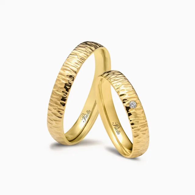 Polello Sì Lo Voglio fede oro giallo e diamanti