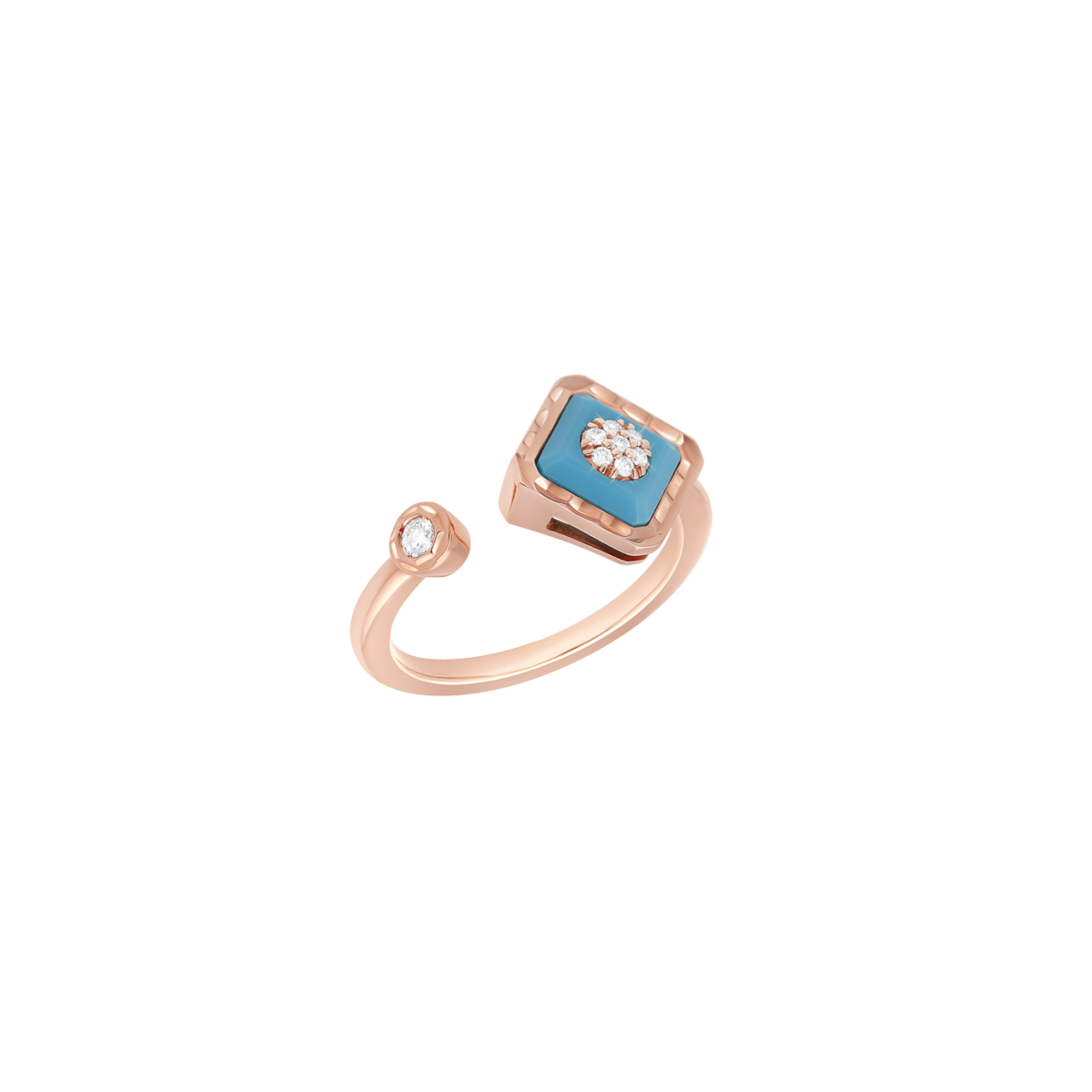 Korloff Je Play JL-JJPR03-PG anello oro rosa turchese diamanti