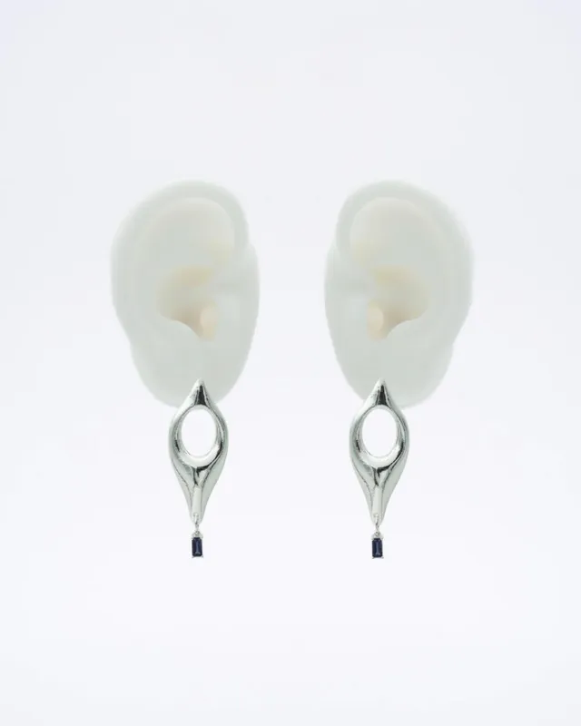 Voodoo Jewels Bold Shapes Leda orecchini argento iolite blu