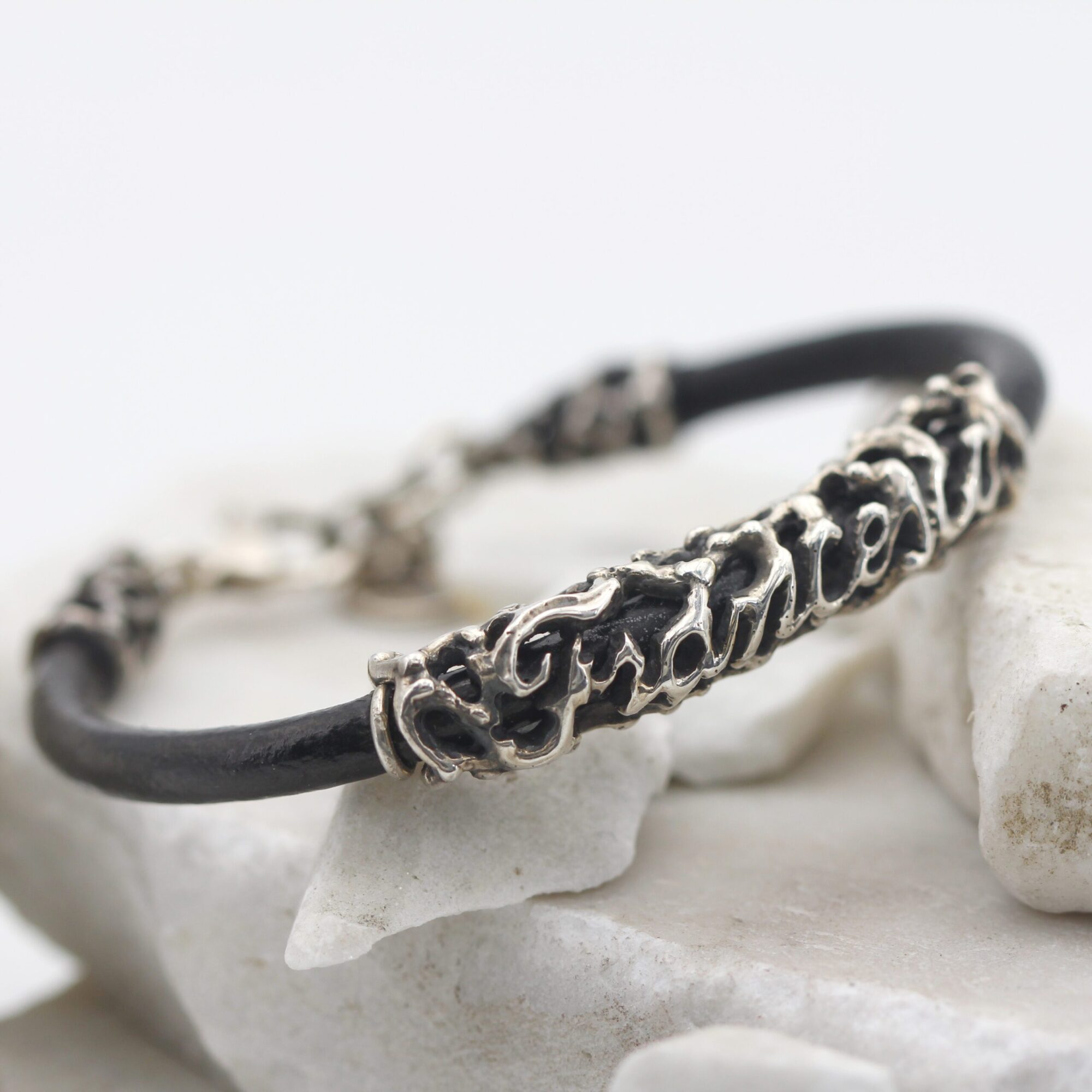Anna Gioielli Braccialetti Mars bracciale argento nome Francesco pelle