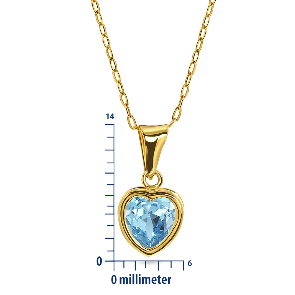 Miore Collana Oro Giallo 9KT Topazio Blu