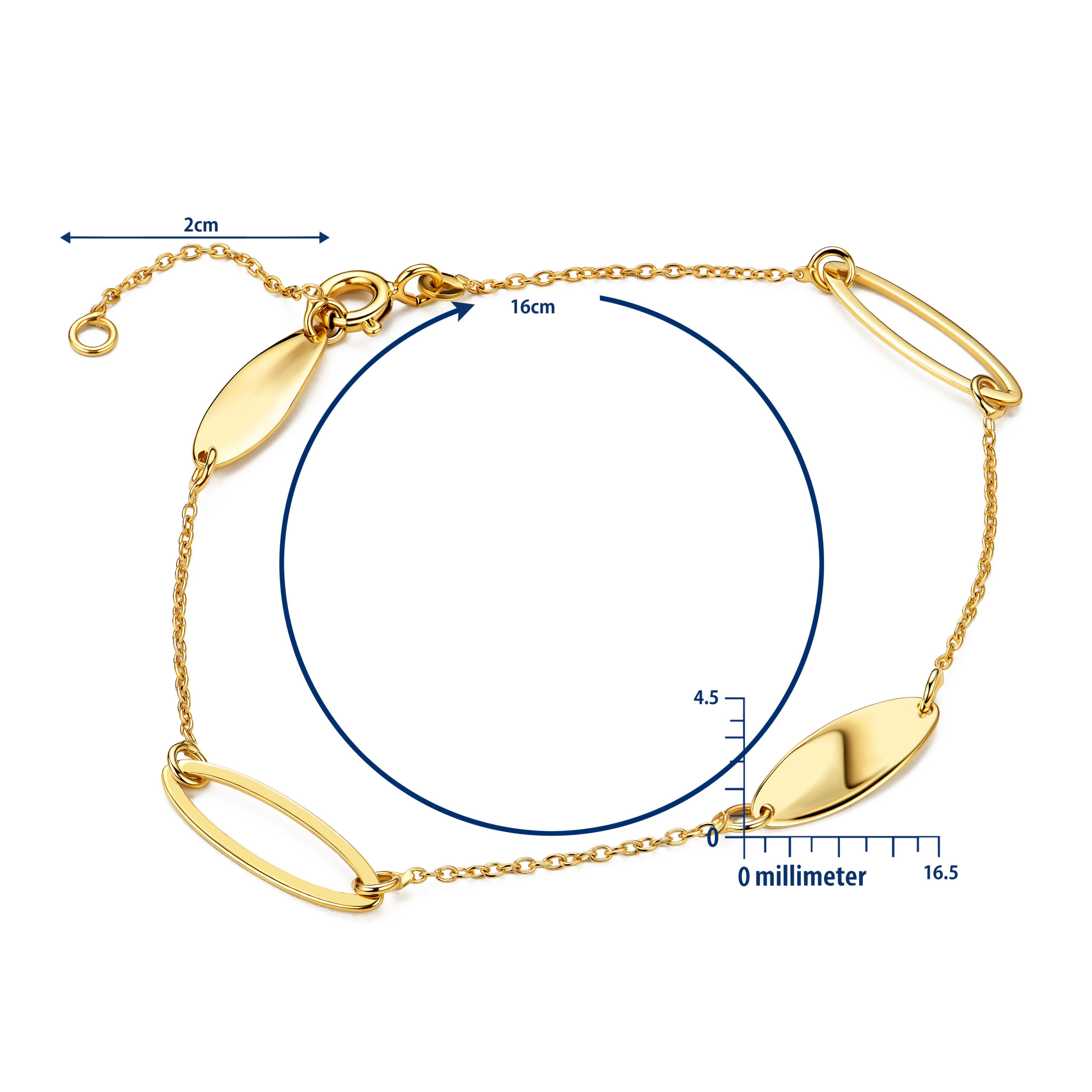 Miore Bracelet Bracciale in Oro Giallo 9Kt 375