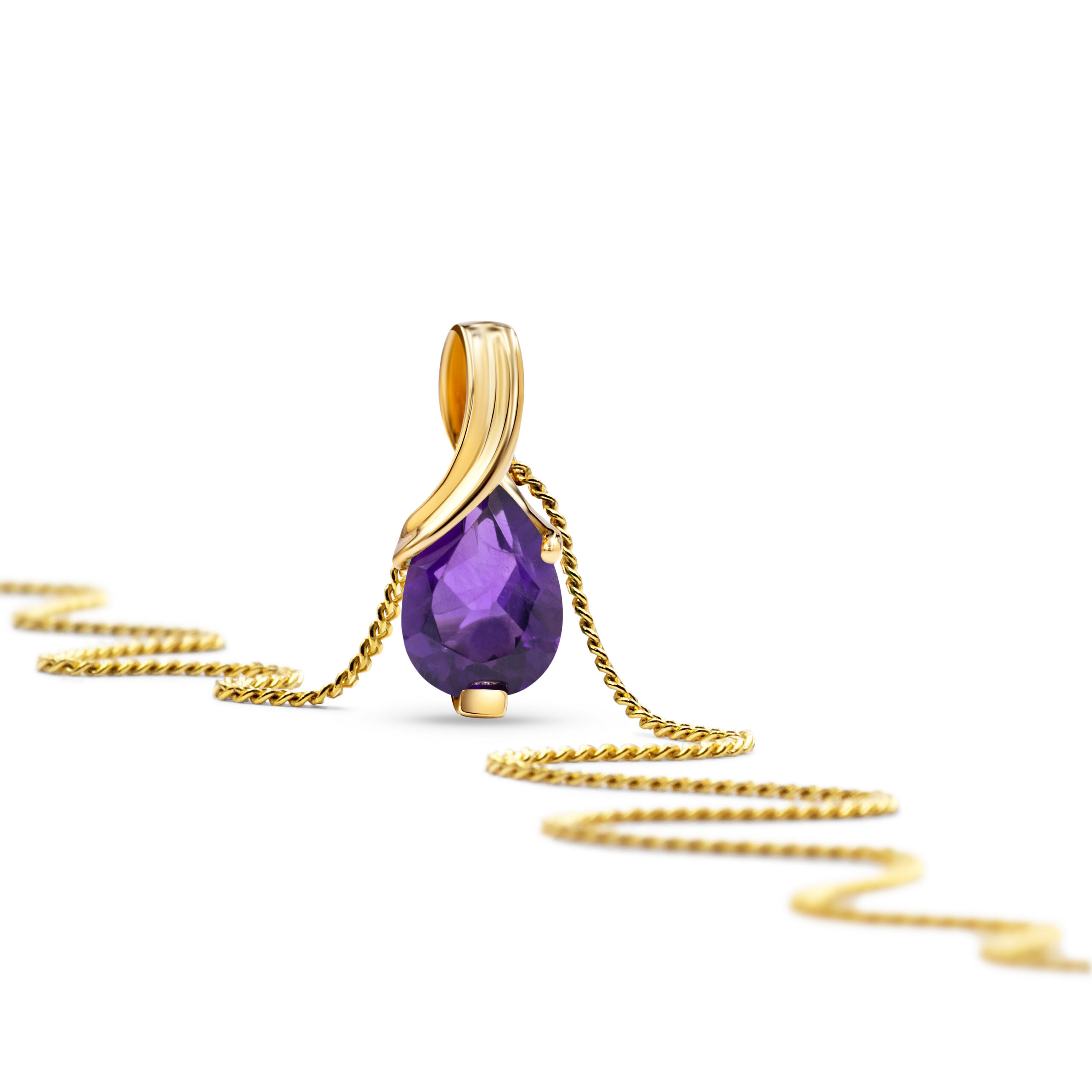 Miore Collana Oro Giallo 9Kt Ametista