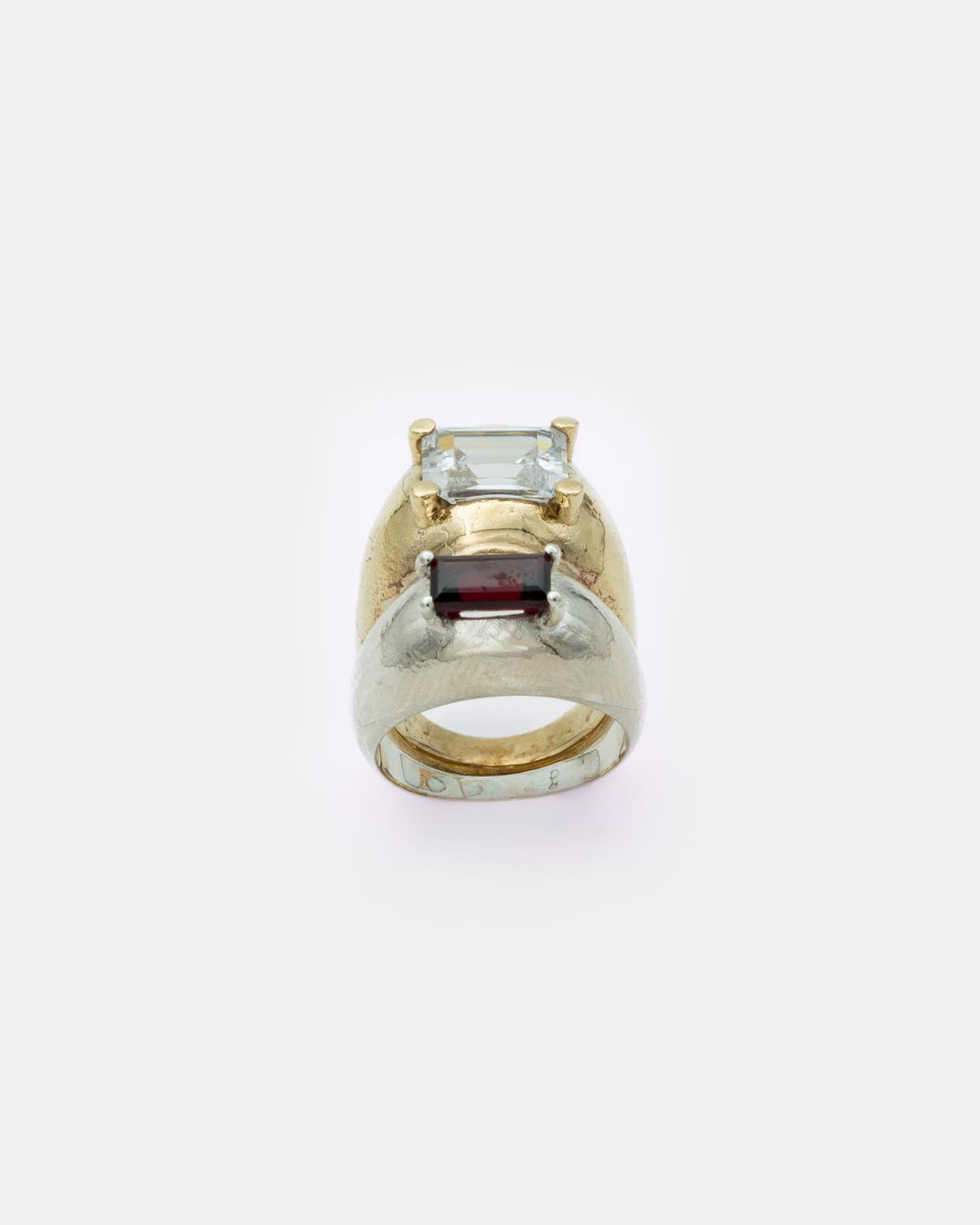 Voodoo Jewels Rhea anello argento zircone granato