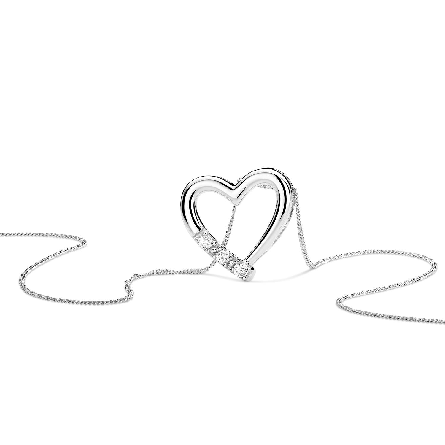 Miore Necklace Collana Oro Bianco 14Kt 585
