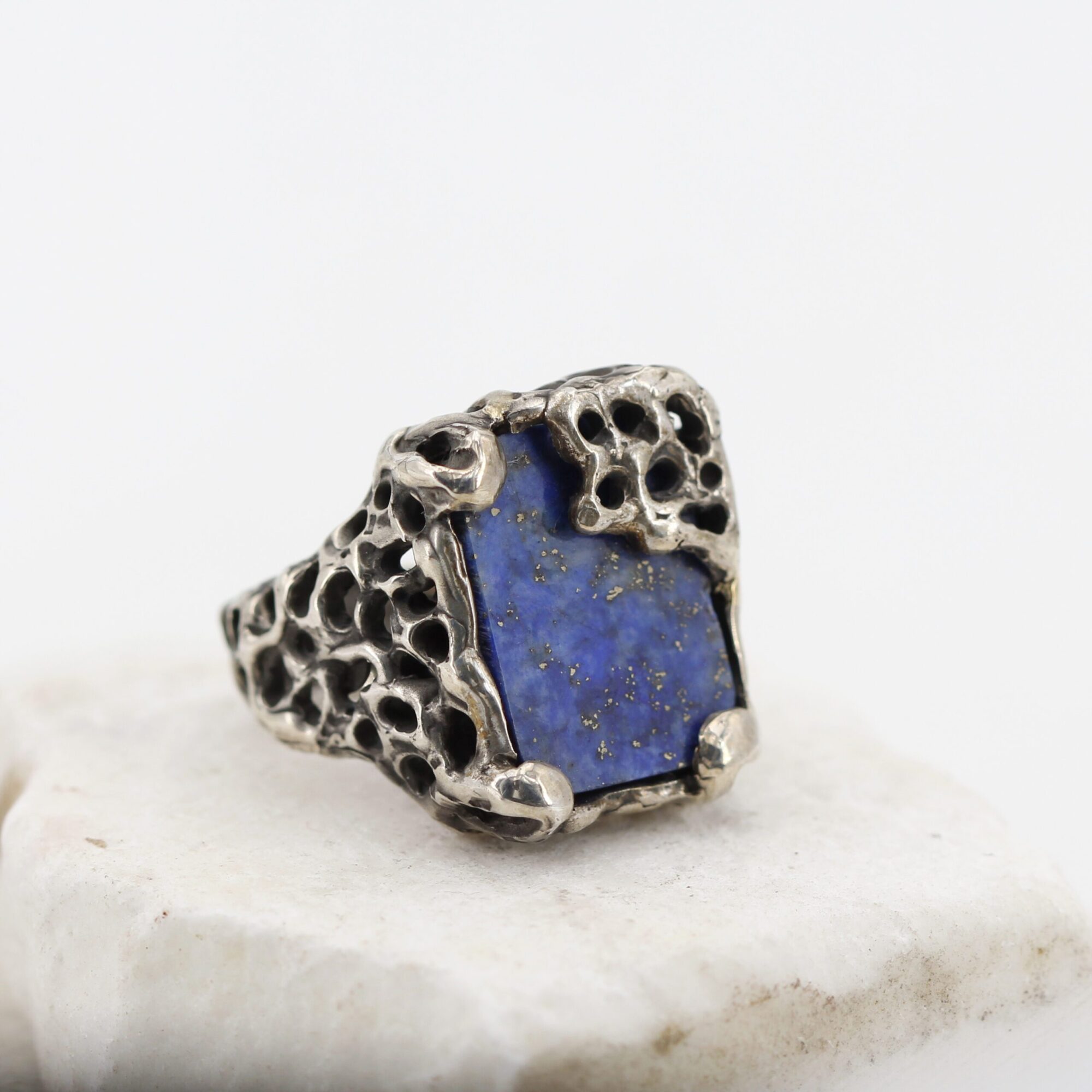 Anna Gioielli Marte anello argento lapislazzuli 15x20 mm