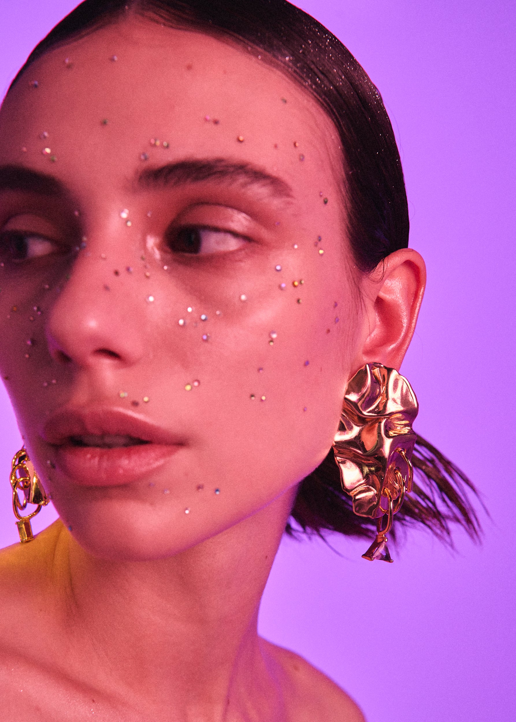 Voodoo Jewels Bold Shapes Iguala Orecchini Bronzo Pietre Naturali